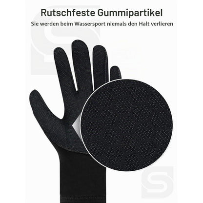 Neoprenhandschuhe 3mm Herren Damen für Wassersport L Schwarz