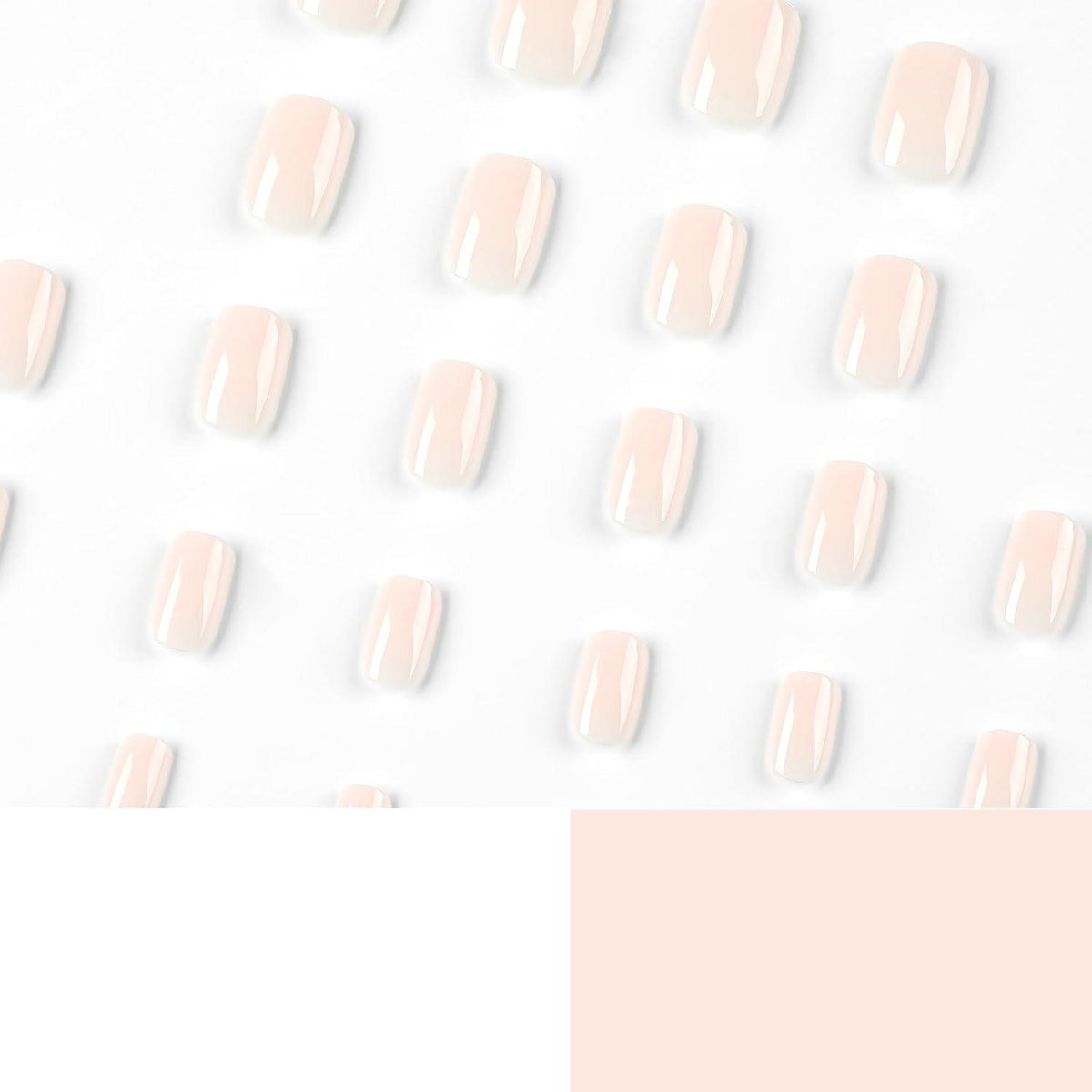 24 Press On Nails Kurz - Glänzend Weiß | Falsche Nägel Aufkleben