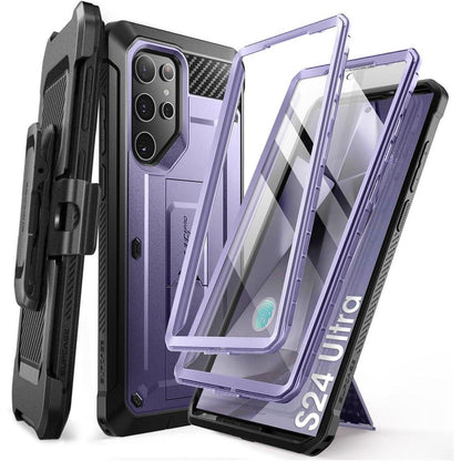 Samsung Galaxy S24 Ultra Hülle mit Gürtelclip & Ständer, Lila