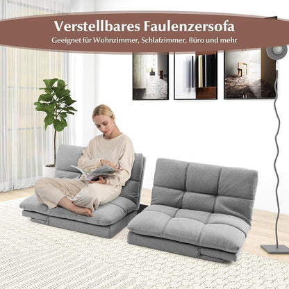 GOPLUS Schlafsofa 2-Sitzer mit verstellbarer Rückenlehne