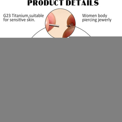 Titan Piercing Set 16G/18G – Labret, Lippe, Nasen, Ohrstecker