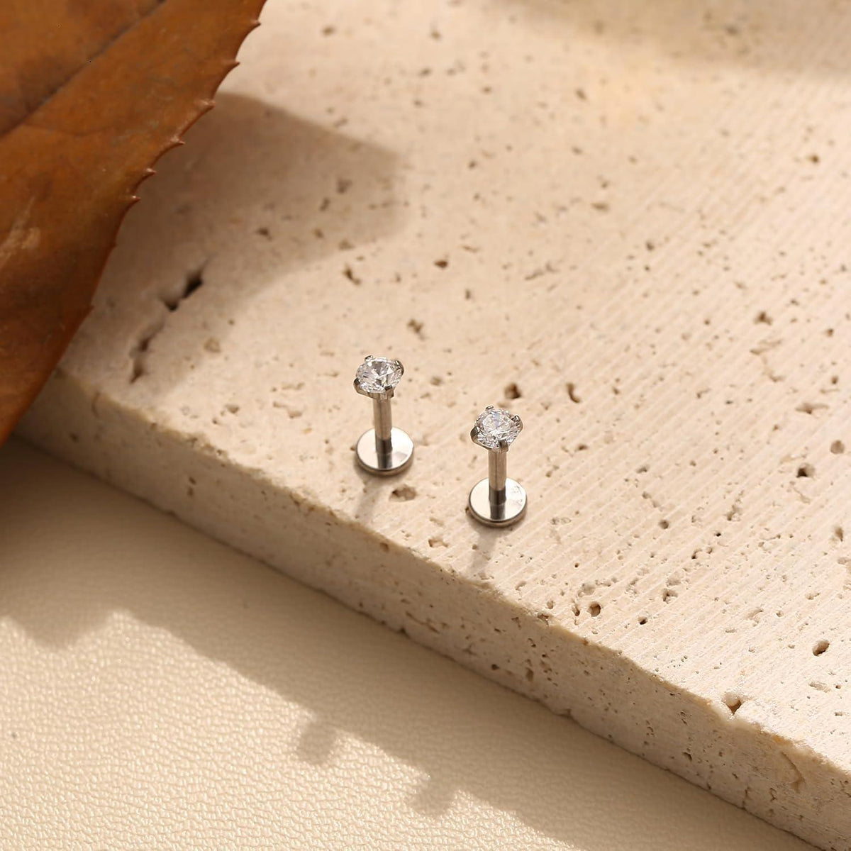 Titan Piercing Set 16G/18G – Labret, Lippe, Nasen, Ohrstecker