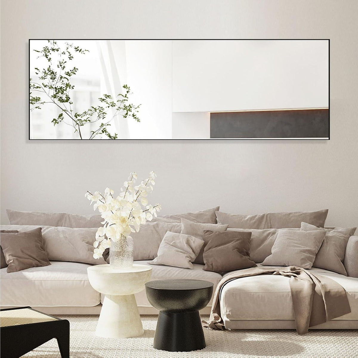 Ganzkörperspiegel Standspiegel 161x52cm Schwarz – Geschenkidee