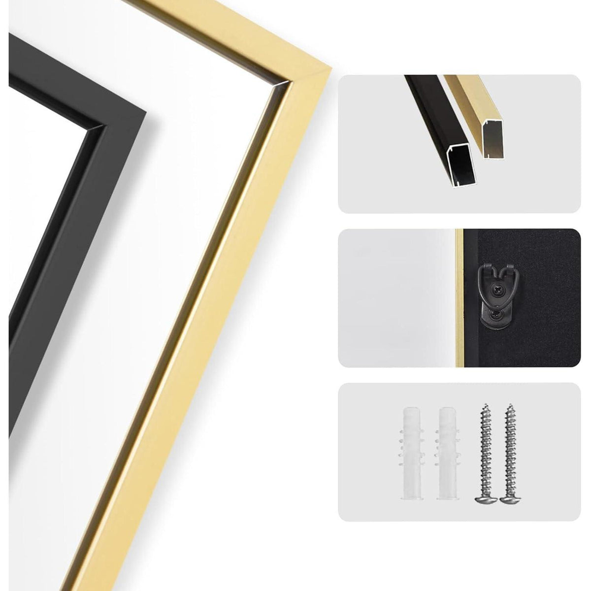 Ganzkörperspiegel Standspiegel 147x44cm Gold – Perfektes Geschenk