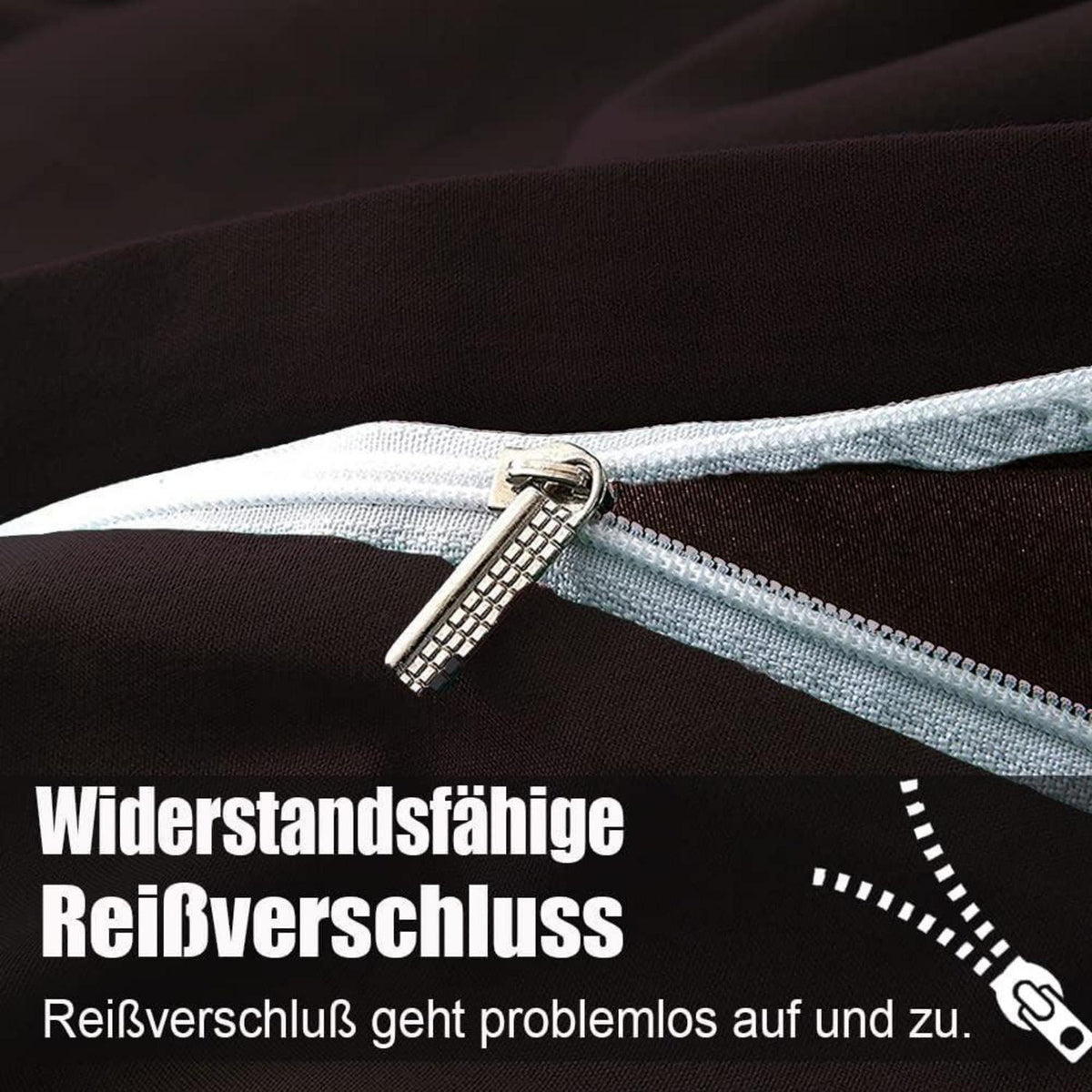 2er Set Kissenbezüge 40x60 cm Braun Mikrofaser mit Reißverschluss