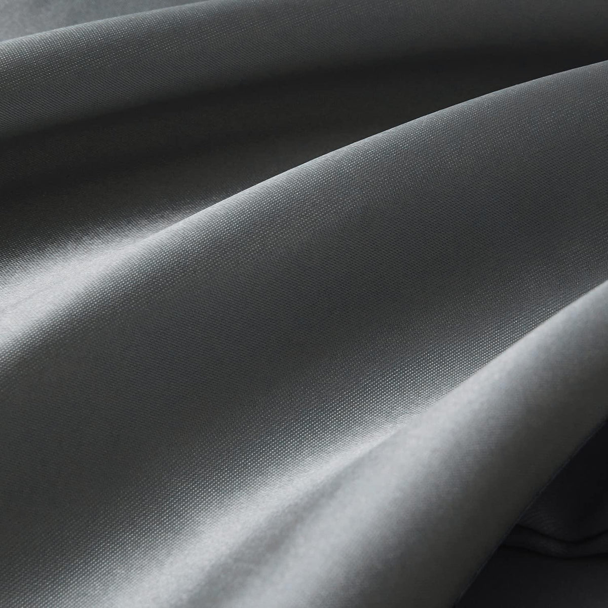 Satin Bettwäsche-Set 135x200 Grau Dunkelgrau 4-teilig
