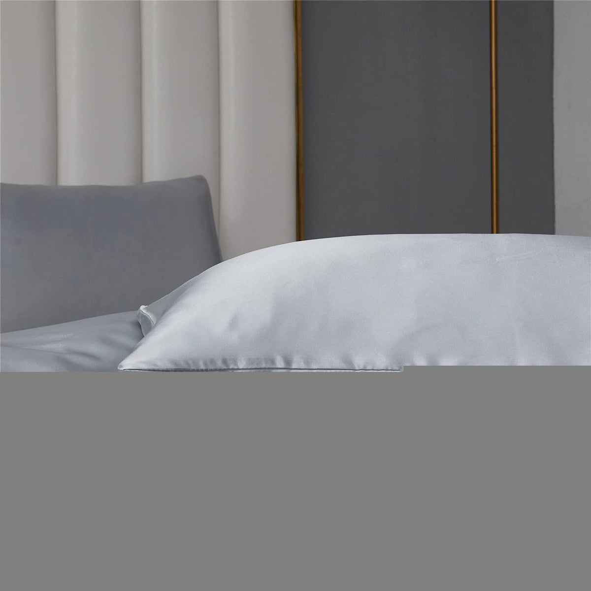 Graue Bettwäsche-Set 200x220 cm | Satin Microfaser Luxus