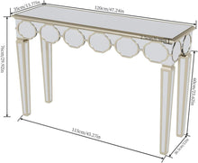 Konsolentisch Gold 120 cm Spiegelglas Luxus Design moderner
