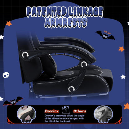 Dowinx Gaming Stuhl Weiße Katze - Ergonomisch in Lederoptik
