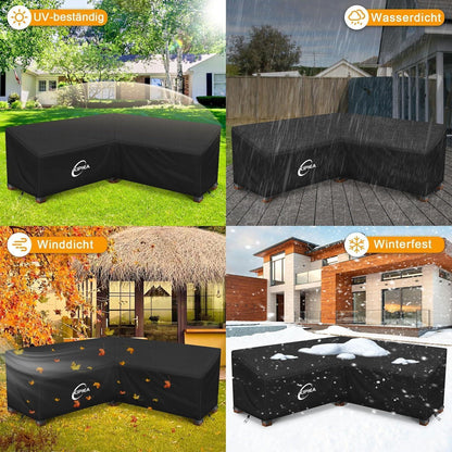 Loungemöbel Abdeckung L-Form Wasserdicht & Winterfest