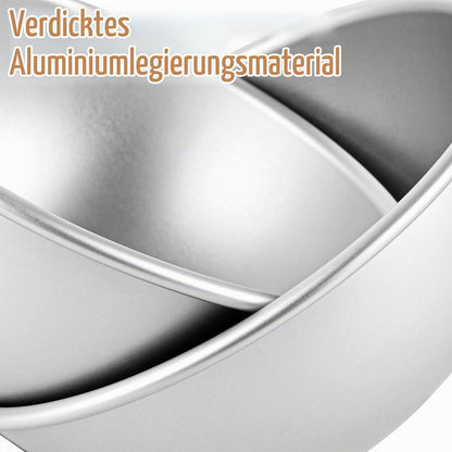 2x Halbkugel Backform 20cm - Aluminium Kuchenform für Torten