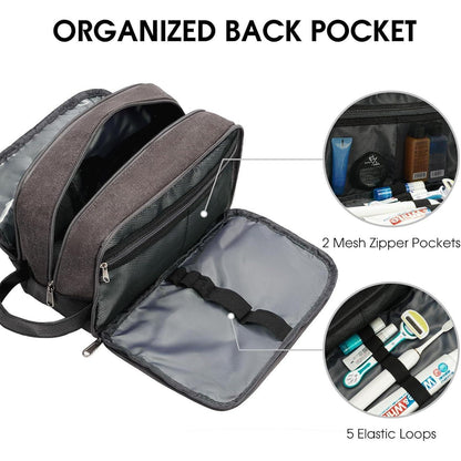 Kulturtasche Herren Dunkelgrau - Wasserabweisend & Funktional