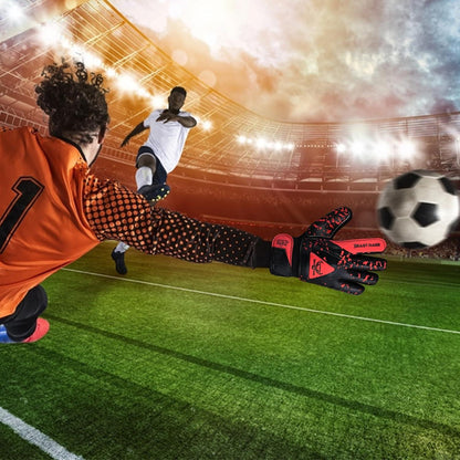 Kinder Torwarthandschuhe Jugend Fußball doppelter Grip Größe 6 Rot