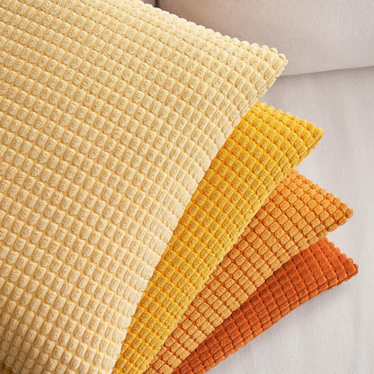 EMEMA Kordsamt Kissenbezug Set Granulat Dekokissen 45x45 cm