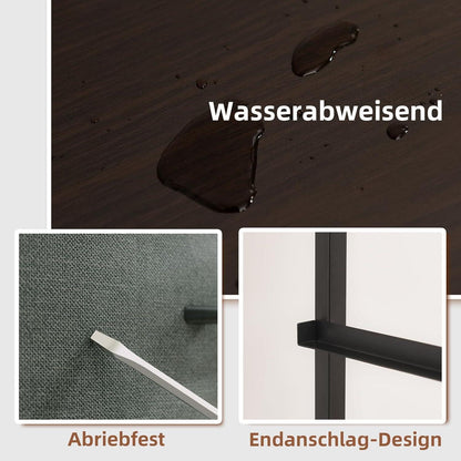 Somdot Kommode mit 6 Stoffschubladen – Grau, 115cm hoch