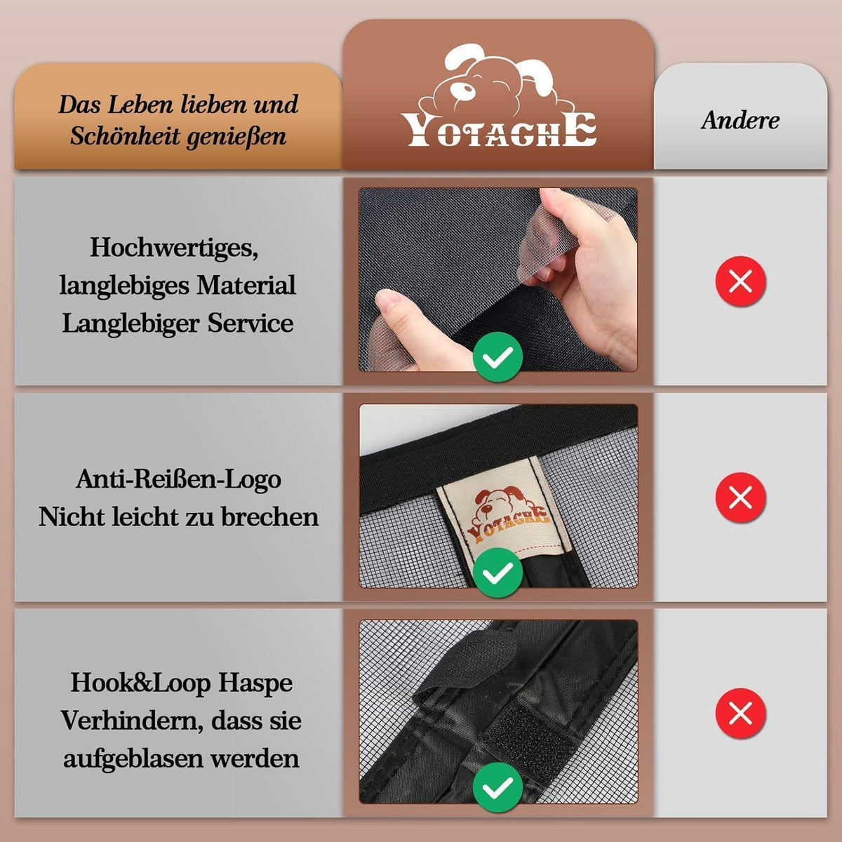 Magnetisches Fliegengitter für Balkontür 100x200cm – Insektenschutz ohne Bohren