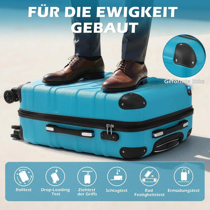 Hartschalen Koffer Set 2tlg. Dunkelgrün – Erweiterbar & TSA-Schloss