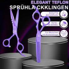 Professionelles Friseurschere Set Lila 6 Zoll mit Effilierschere