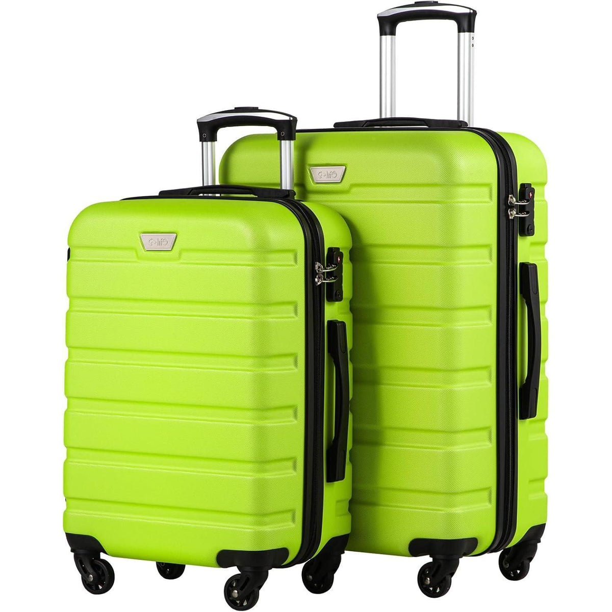 COOLIFE Koffer Set 2tlg. (S+M) – Hartschale, Apfelgrün