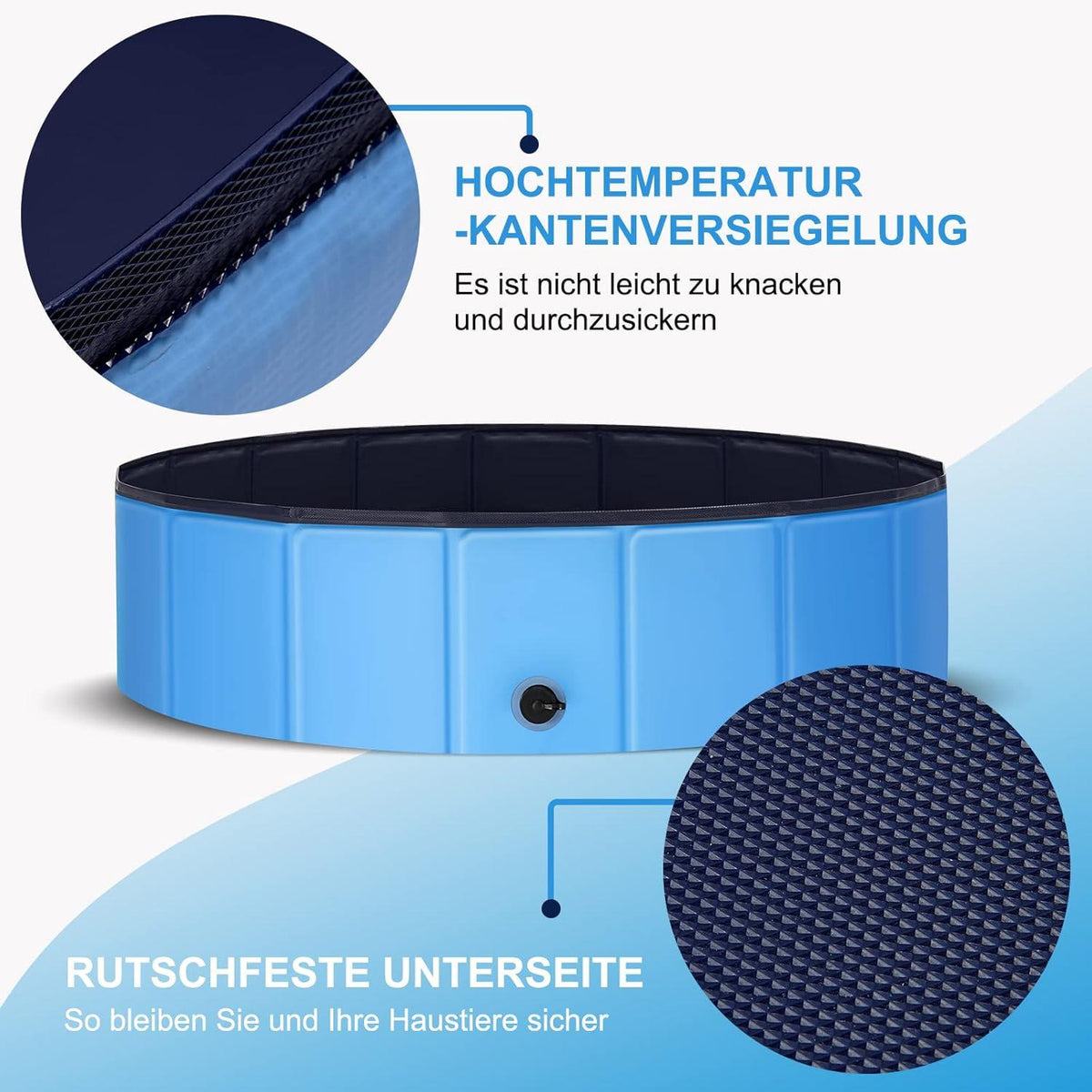 Hundepool Faltbarer Schwimmbecken Planschbecken 160x30cm PVC