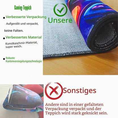 Gaming Teppich 120 x 160 cm – Komfortabler Teppich für Gamer Zimmer