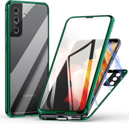 Samsung Galaxy S24 Hülle Adsorption 360 Grad Schutz Aluminium Glas