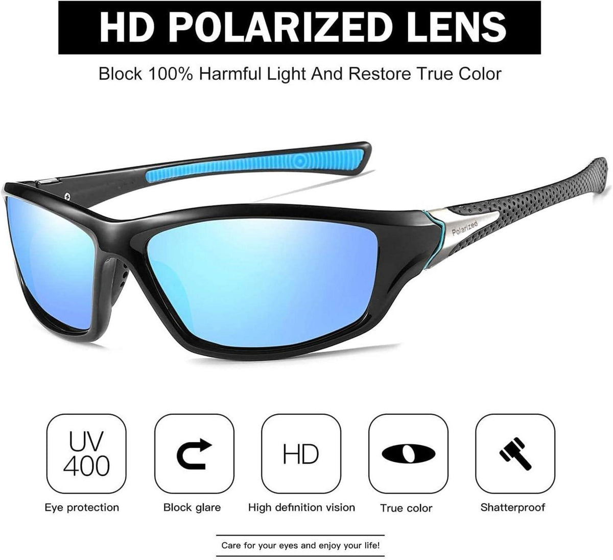 Polarisierte Vintage Sonnenbrille HD-Pilotgläser Outdoor Mode