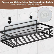 Duschablage ohne Bohren Edelstahl 2 Stück Schwarzes