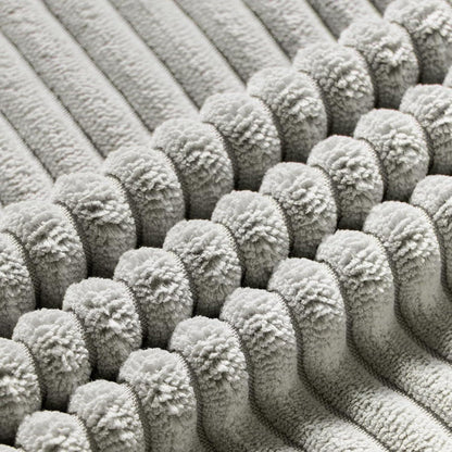 Topfinel Kissenbezug Kordsamt Zierkissenbezug 40x60 cm Grau