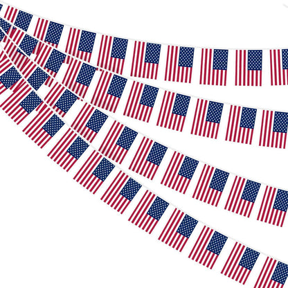 USA Wimpelkette 30 Flaggen – 4. Juli & WM Deko