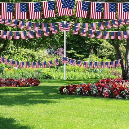 USA Wimpelkette 30 Flaggen – 4. Juli & WM Deko