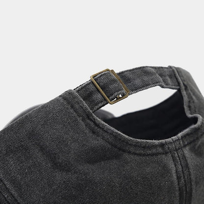 Vintage Baseball Cap Verstellbare Washed Papa Mütze Schwarz
