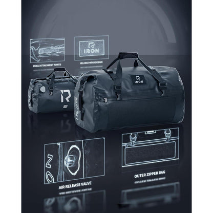 Wasserdichte Motorrad Gepäckrolle 70L – Hecktasche für Reisen