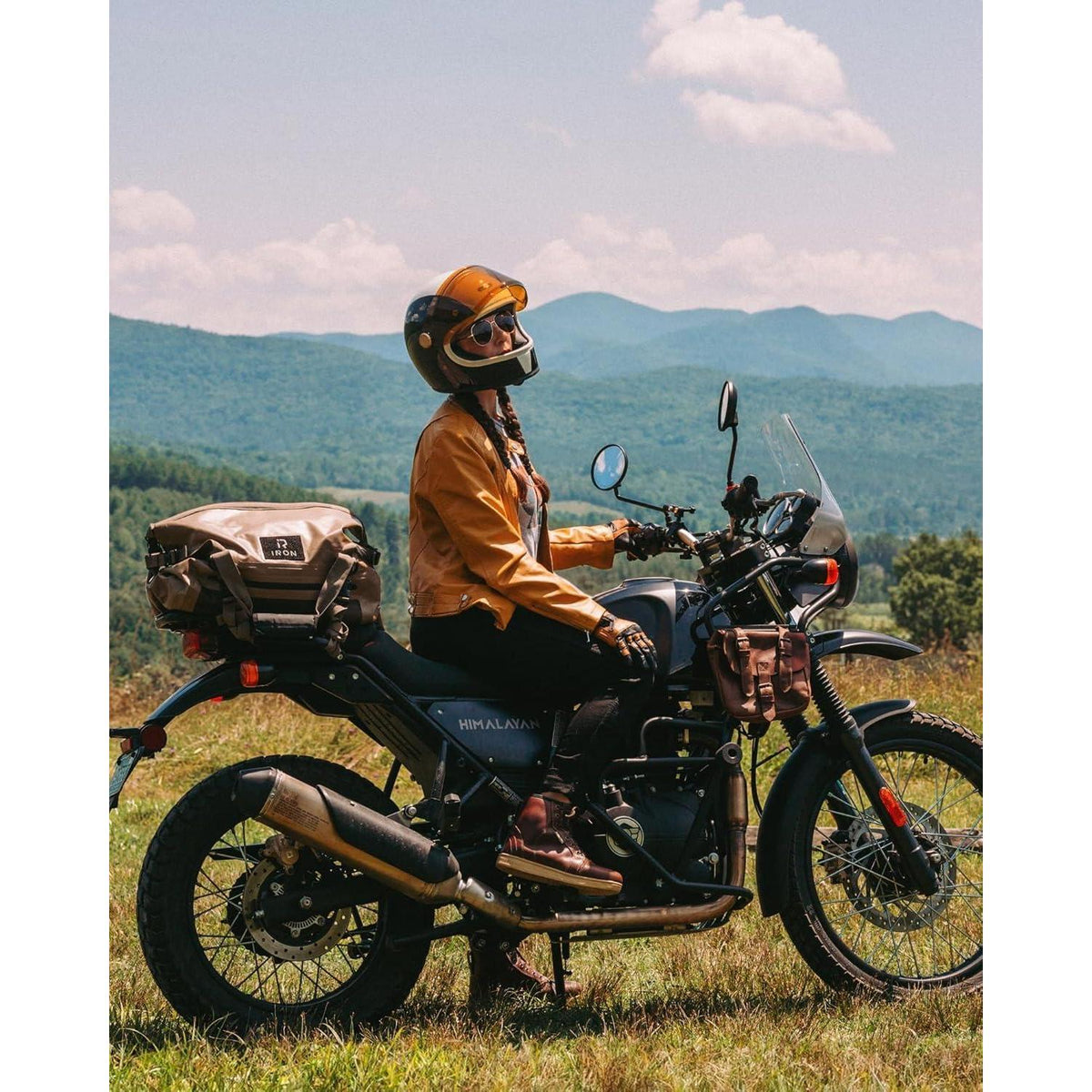 Wasserdichte Motorrad Gepäckrolle 50L – Braun