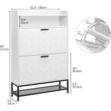 YITAHOME Schuhschrank aus Holz mit 2