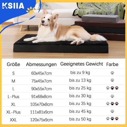 Orthopädisches Hundebett XXL, waschbar, mit abnehmbarem Bezug