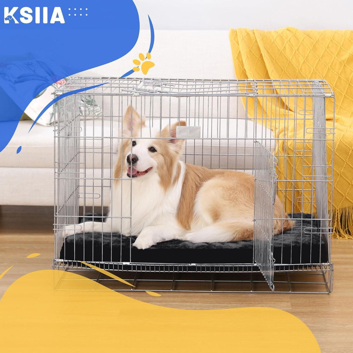 Orthopädisches Hundebett mit abnehmbarem Bezug, waschbar, L