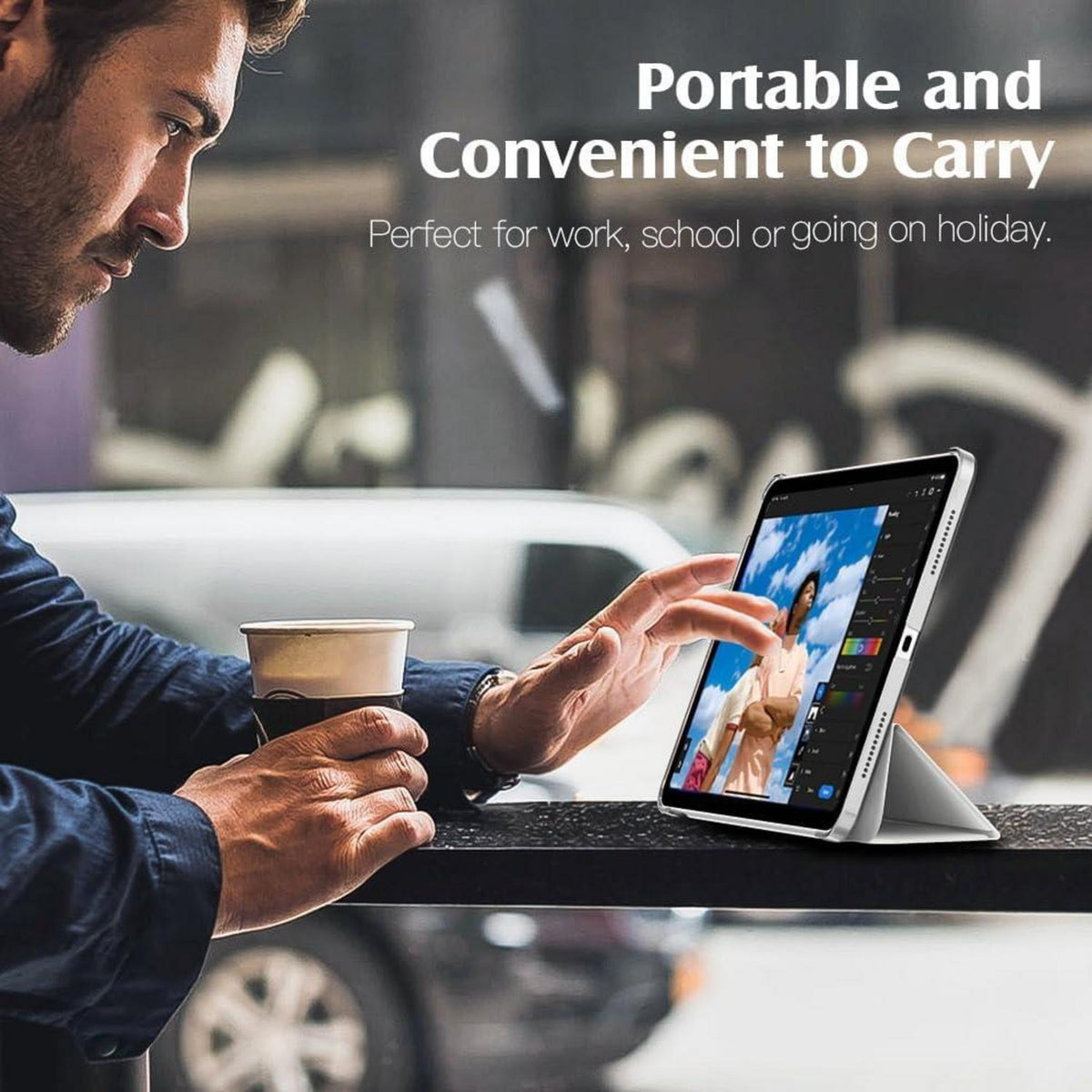 iPad Air 11 Zoll Hülle mit Ständer & Auto Schlaf/Aufwach