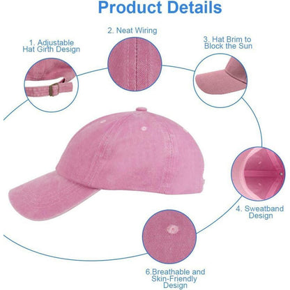 Retro Baseball Cap Unisex – Baumwoll-Basecap mit Schirm