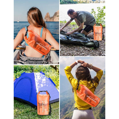Wasserdichte Tasche 10L Orange mit Schultergurt für Wassersport