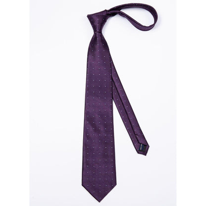 Krawatten-Set Herren Lila mit Einstecktuch, Formell & Business