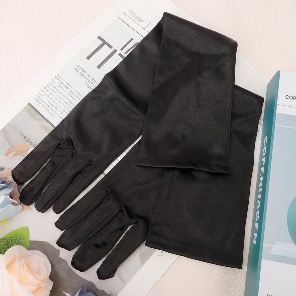 Elegante lange Satin-Handschuhe für Damen