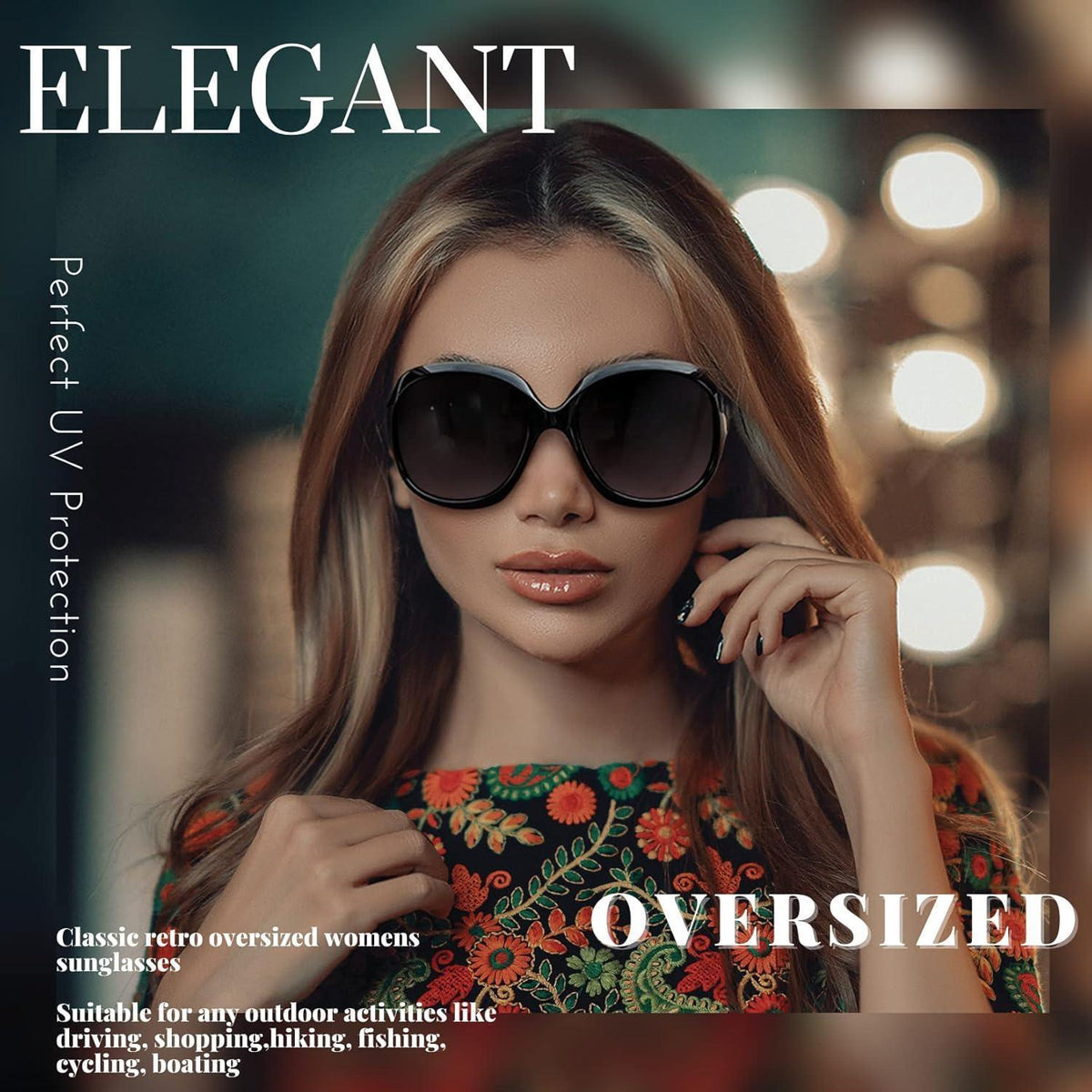 Übergroße Damen Sonnenbrille polarisiert UV400, modern & stilvoll