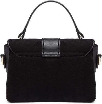 Umhängetasche Kunstleder Wildleder Vintage Flap Crossbody Bag