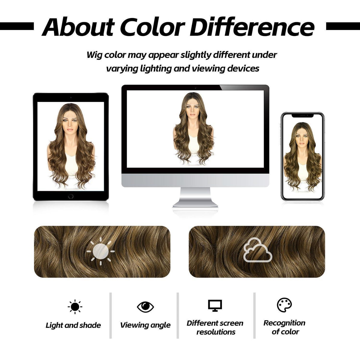 Synthetische Körperwelle Perücke Goldbraun Balayage 26 Zoll