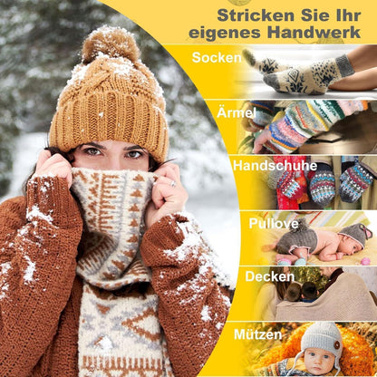 Rundstricknadel Set Edelstahl 80cm – 6 Größen (2,5-5,0mm)