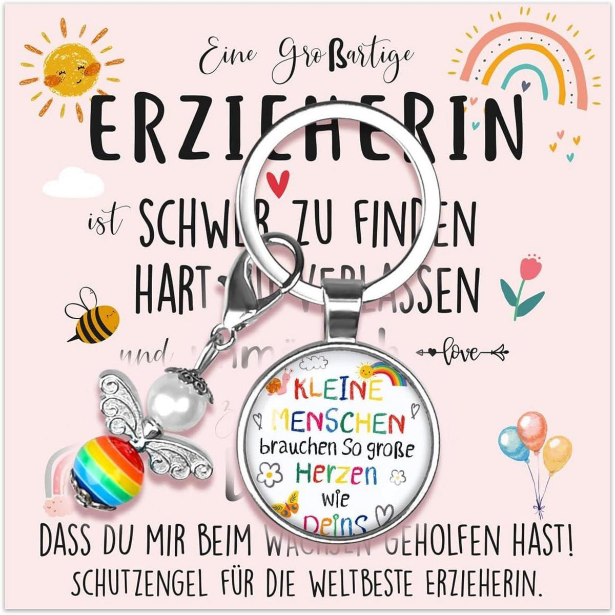Schutzengel Schlüsselanhänger Dankeschön Geschenk Lehrerin Erzieherin