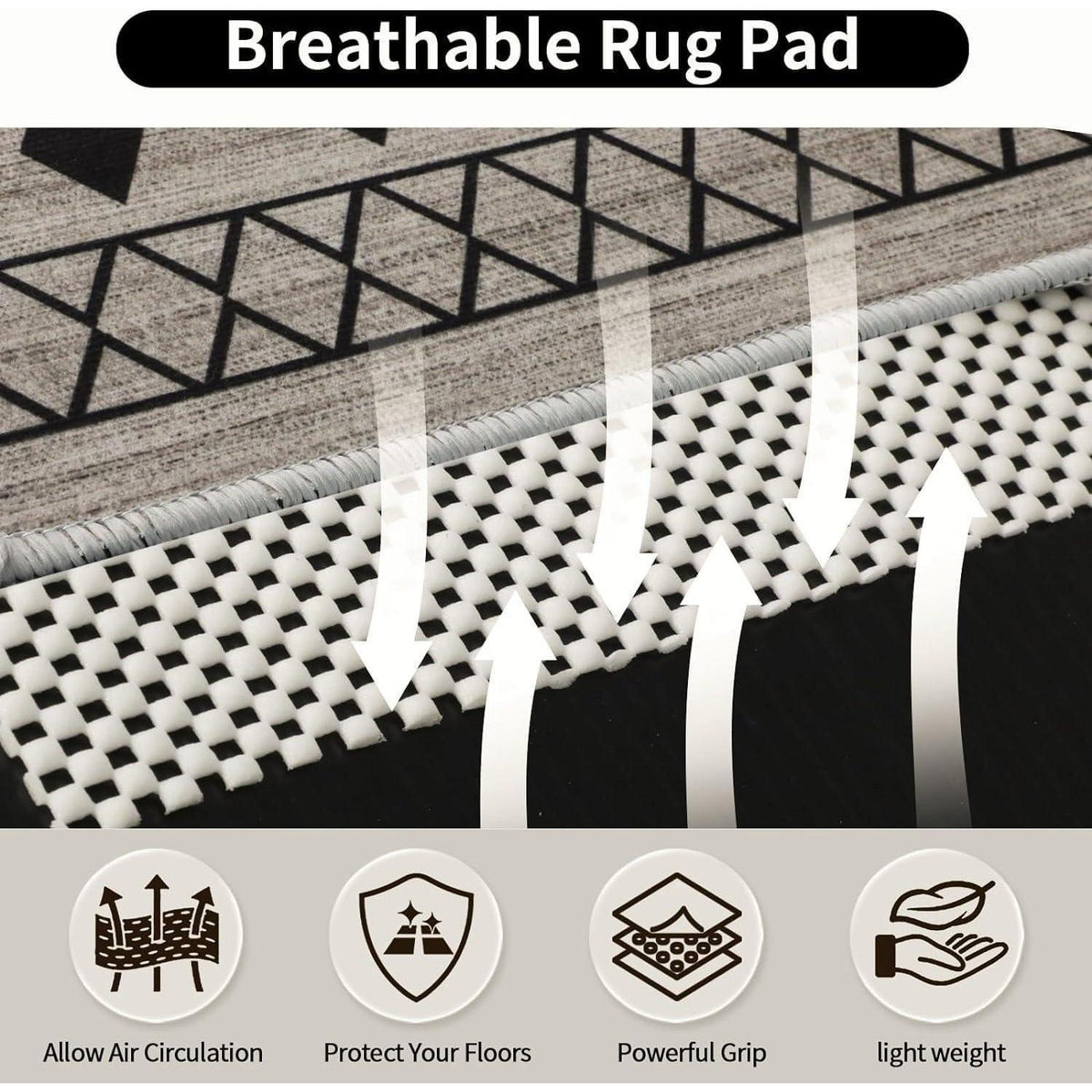 Antirutschmatte Teppich 50x200cm – PVC Unterlage für Böden