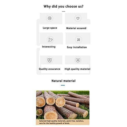 Holz-Vogelspielplatz mit Schaukel – Sittich & Nymphensittich