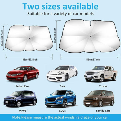 Sonnenschirm Frontscheibe Auto UV-Schutz Hitzeschutz 135x75cm